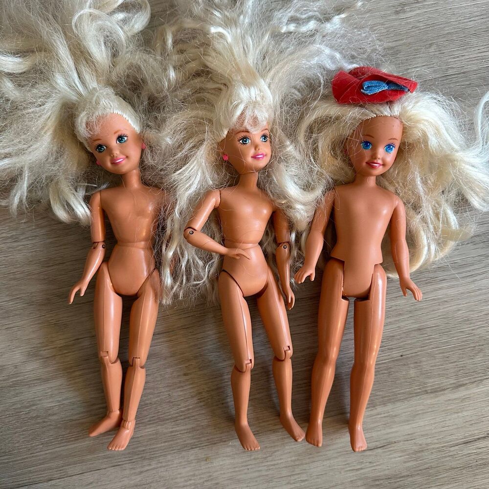 Vintage 1990s Skipper Barbie Dolls 3 Dolls 2 Jointed